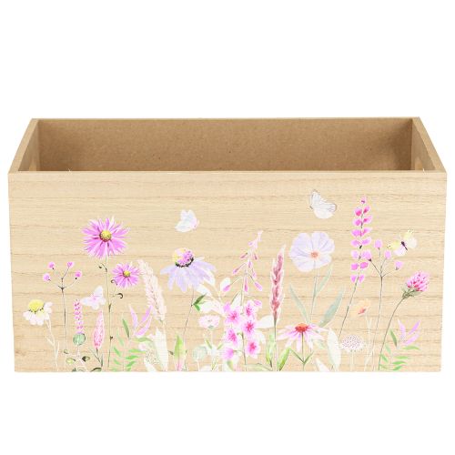 Produkt Małe drewniane pudełko drewniane pudełko kwiaty motyl 30x18cm