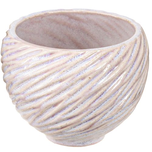 Floristik24 Małe ceramiczne miseczki w różowym spiralnym dekorze Ø9cm 4szt