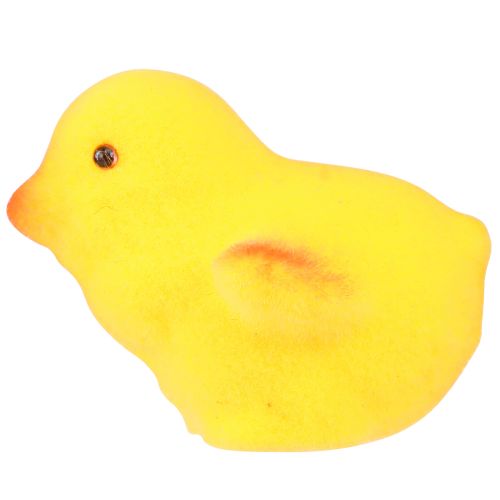 Produkt Małe wielkanocne pisklęta żółto-pomarańczowe flokowane wys. 4,5cm 18 szt