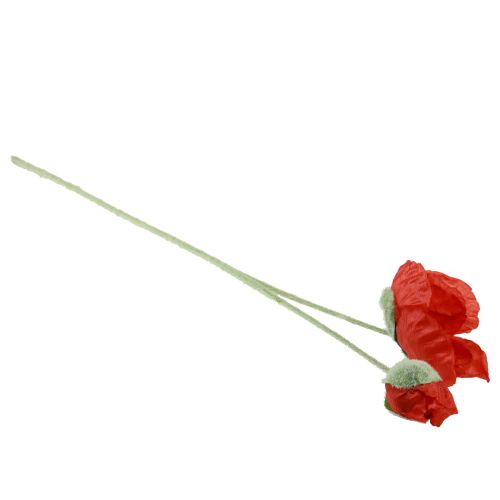 Produkt Sztuczne kwiaty maku czerwonego 67cm