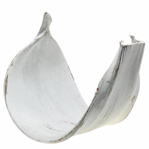 Miska kokosowa liść kokosa bielona naturalna dekoracja 35cm