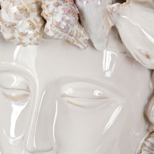 Produkt Ceramiczny wazon z muszlami – śródziemnomorski dekoracyjny popiersie na rośliny i kwiaty 25 cm