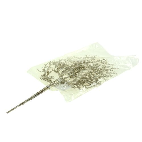 Produkt Koralowa gałązka z miką w kolorze jasnego złota 3 szt.