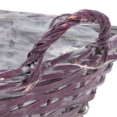 Floristik24 Kosz kwadratowy 29cm x 23cm H10cm ciemnofioletowy