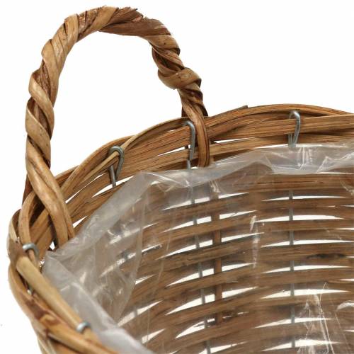 Floristik24 Kosz wiklinowy kosz Ø25cm wysoki 20cm kosz na kwiaty do sadzenia