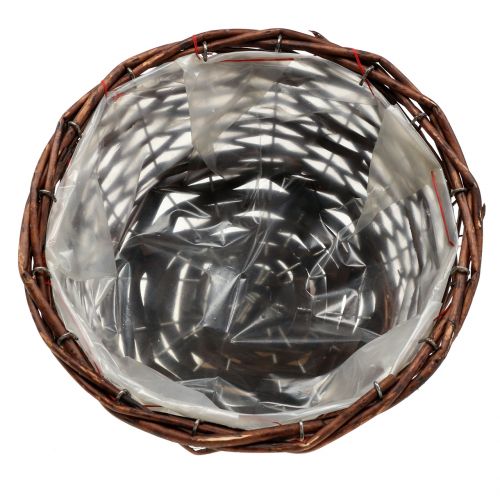 Floristik24 Okrągły kosz do sadzenia natury Ø25cm