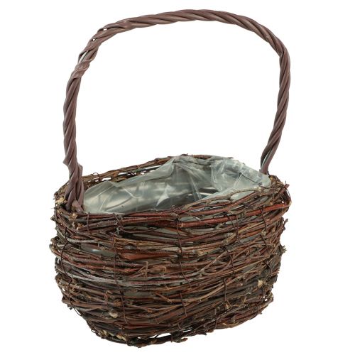 Kosz z uchwytem Kosz na rośliny brzozowe z folią W28,5cm