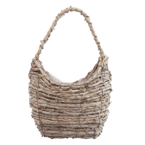 Produkt Kosz z uchwytem wiklinowy kosz myty na biało 18×11×11cm