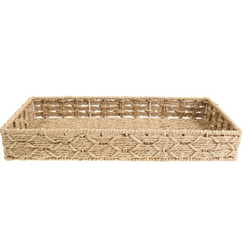Produkt Kosz na tacę dekoracyjną, naturalny 41/33/25 cm, zestaw 3 szt