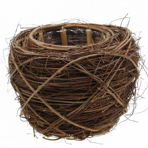 Floristik24 Doniczka Willow Natural Ø26/20cm H20/16cm Zestaw 2 szt.
