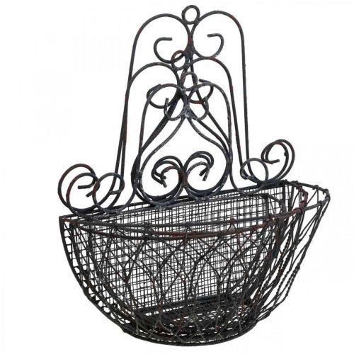 Produkt Wiszący kosz na rośliny metaliczny wygląd rdzy W30/33,5/40cm zestaw 3 szt
