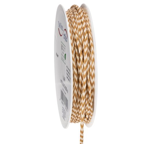 Wstążka prezentowa, sznurek dwukolorowy, 3 mm, 20 m