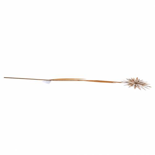 Floristik24 Korek ogrodowy Chaber Rdza Metal Biały Ø18cm H88cm