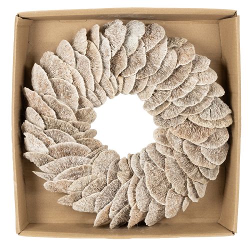 Wianek z gąbki, naturalna dekoracja, 37 cm | Floristik24.pl