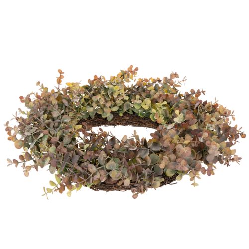 Sztuczny wianek eukaliptusowy, dekoracja jesienna, okrągły, 45 cm | Floristik24.pl