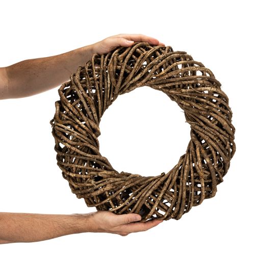 Wieniec dekoracyjny z gałązek naturalnych, wianek rattanowy, okrągły, duży, 45cm. | Floristik24.pl