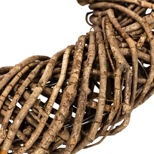 Wieniec dekoracyjny z gałązek naturalnych, wianek rattanowy, okrągły, duży, 45cm. | Floristik24.pl