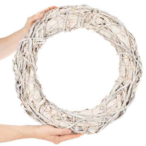 Okrągły wianek gałązkowy do rękodzieła i dekoracji, wianek na drzwi 50 cm | Floristik24.pl