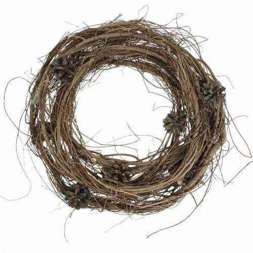 Produkt Naturalny wieniec gałązki wiązu szyszki dekoracyjne wieniec natura Ø35cm W8cm