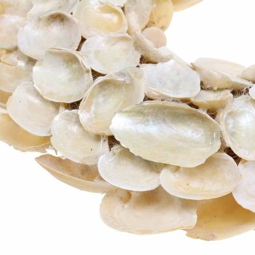 Floristik24 Wieniec z muszlami Naturalny mieniący się Ø30cm