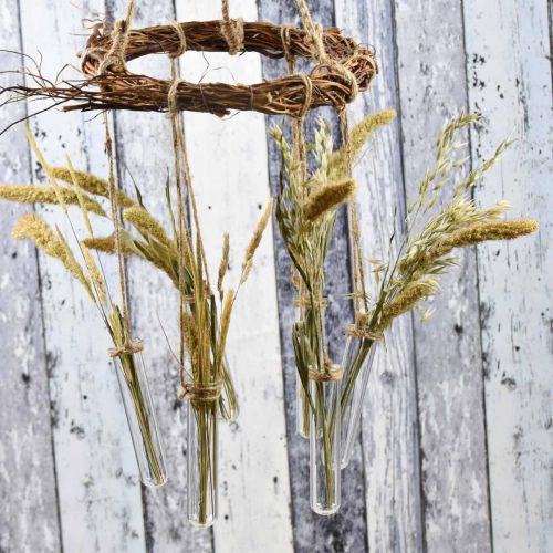 Floristik24 Wianek wierzbowy z probówkami, ozdobny wianek do powieszenia dł.85cm Ø28cm
