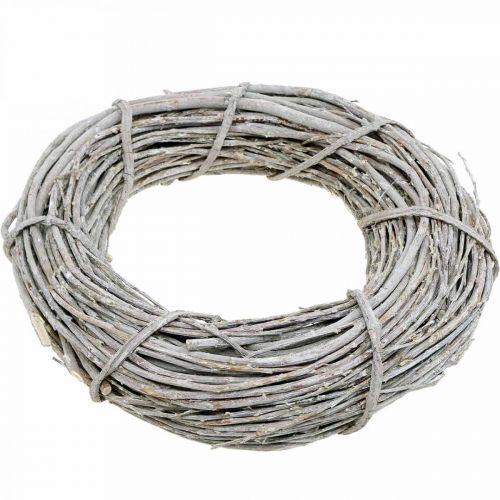 Floristik24 Wieniec Deco Whitewashed White Ø35cm Shabby Chic Wieniec na drzwi Dekoracja stołu