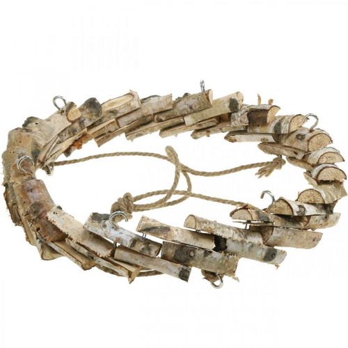 Produkt Drewniany wianek do powieszenia z haczykiem brzoza naturalna Ø35cm