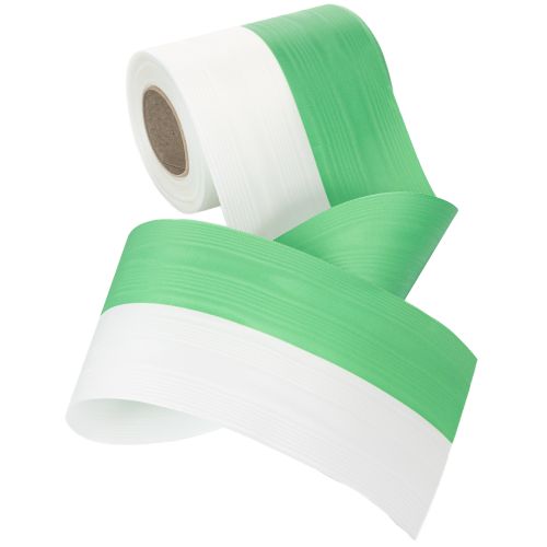 Produkt Wstążka do wieńca Moiré 125 mm x 25 m w kolorze zielonym i białym, wstążka taftowa, wstążka narodowa, wstążka dekoracyjna