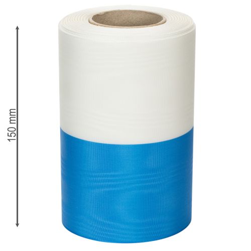 Produkt Wstążki do wieńców Moiré w kolorze niebiesko-białym, 150 mm