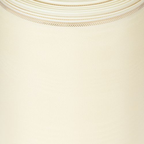 Produkt Kremowa wstążka do wieńca ze złotą krawędzią, supersatynowa, szerokość 125 mm, długość 25 m – wodoodporna, idealna do druku komputerowego i przyjazna dla środowiska