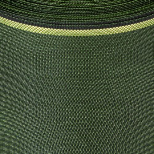 Produkt Ciemnozielona wstążka do wieńca ze złotym brzegiem, szerokość 75 mm, długość 25 m - idealna na wstążki pogrzebowe i florystykę