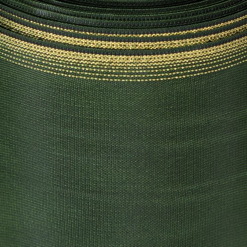 Produkt Wstążka do wieńca Moiré, 150 mm, ciemnozielona ze złotym perłowym brzegiem, splot taftowy, rolka 25 m do dekoracji i projektowania