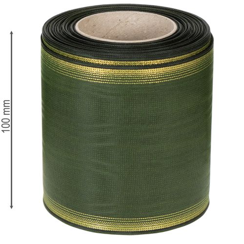 Produkt Wstążka do wianka moiré ciemnozielona 100mm wstążka dekoracyjna tafta wstążka