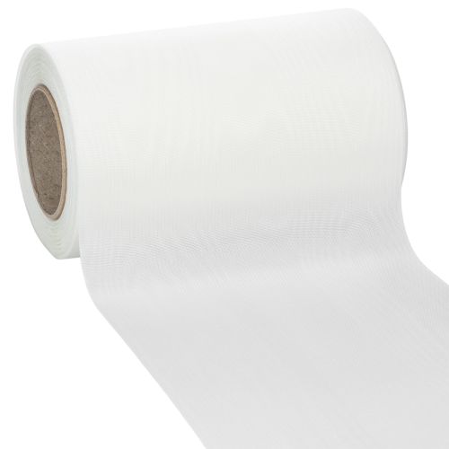Floristik24 Biała wstążka do wieńca 150mm 25m