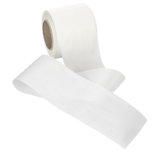 Produkt Biała wstążka do wieńców, wysokiej jakości, 75 mm x 25 m - dekoracyjna wstążka do florystyki i usług pogrzebowych, idealna do nadruku.