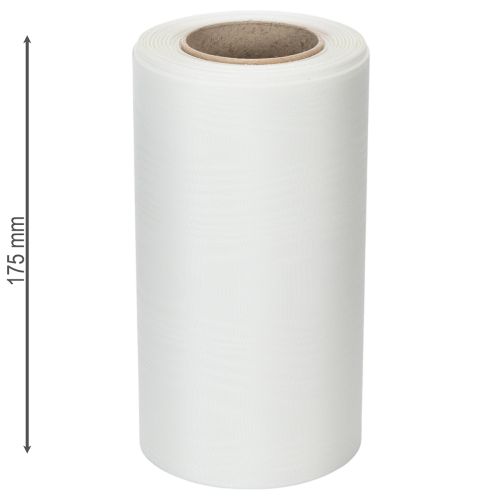 Produkt Biała wstążka do wieńców pogrzebowych, szerokość 175 mm, długość 25 m, wysokiej jakości wstążka octanowa