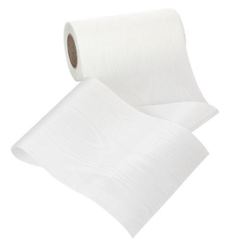 Produkt Biała wstążka do wieńców pogrzebowych, szerokość 175 mm, długość 25 m, wysokiej jakości wstążka octanowa