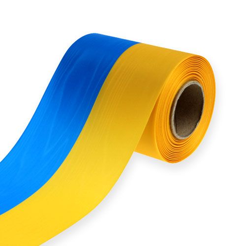 Floristik24 Wstążki wieńca mory niebiesko-żółte 125 mm