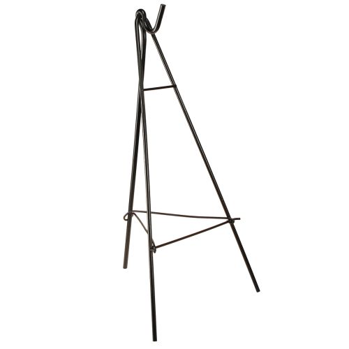 Stojak na wianki z hakiem, czarny, metalowy, sztaluga, wys. 56 cm