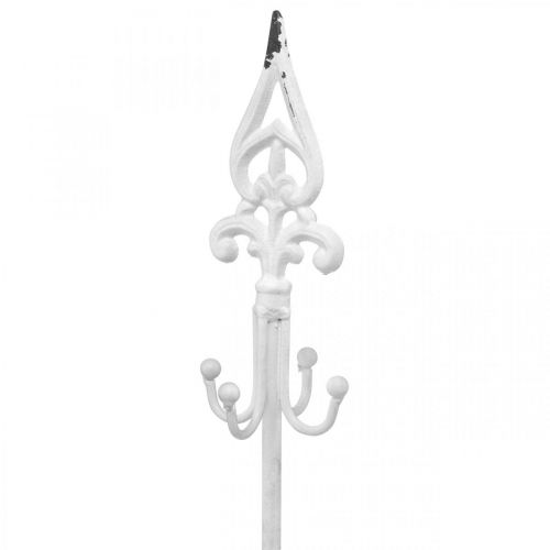 Produkt Stojak na wianek Shabby Chic Biały stojak na wianek Metal 4 haki wys. 76 cm