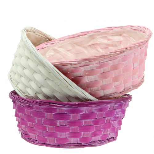 Produkt Kosz na chipsy okrągły fioletowy/biały/różowy Ø25cm 6 szt