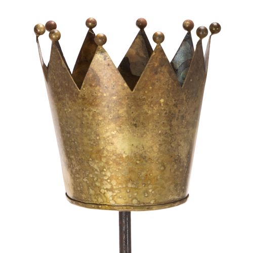 Dekoracyjna korona na patyku, ozdoba vintage do roślin doniczkowych, 73 cm kupić | Floristik24.pl