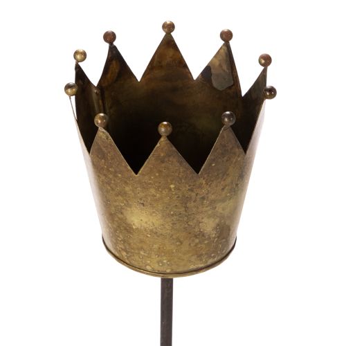 Dekoracyjna korona na patyku, ozdoba vintage do roślin doniczkowych, 73 cm | Floristik24.pl