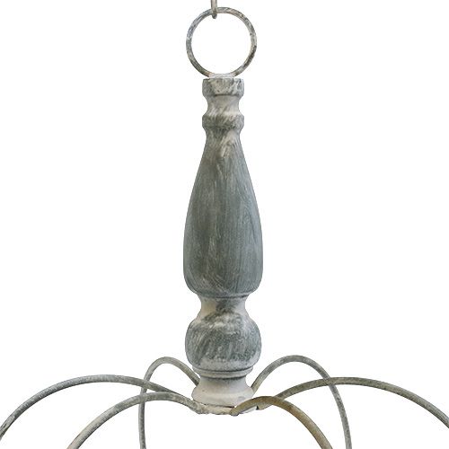 Floristik24 Korona do zawieszenia szara Ø30cm H45,5cm
