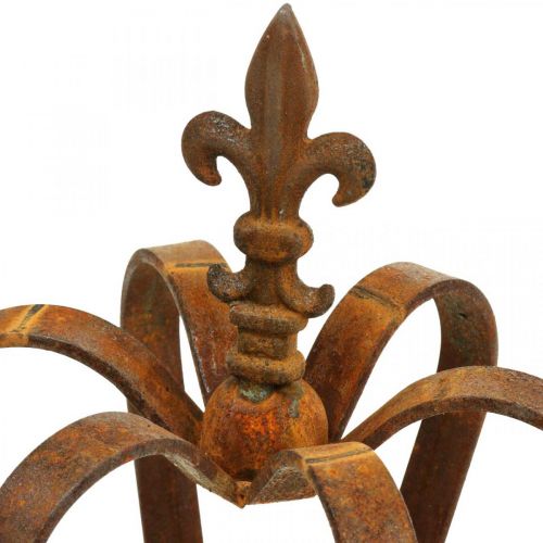 Floristik24 Vintage dekoracyjna korona z patynowaną metalową dekoracją Ø20cm W28cm