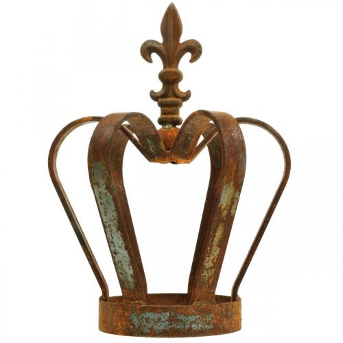 Floristik24 Vintage dekoracyjna korona z patynowaną metalową dekoracją Ø20cm W28cm