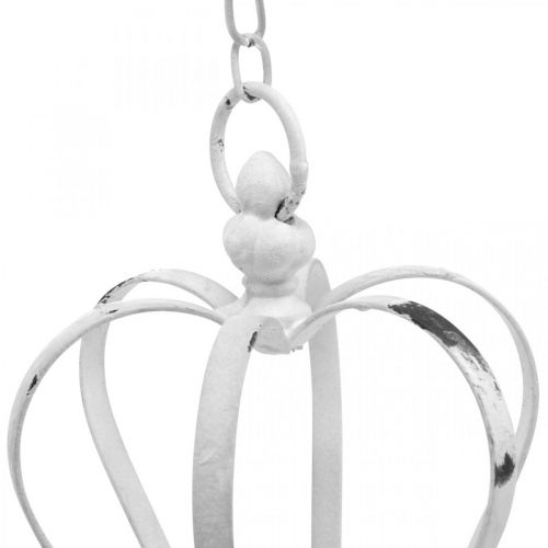 Produkt Ozdobna korona do zawieszenia w kolorze białym shabby chic wys. 20cm