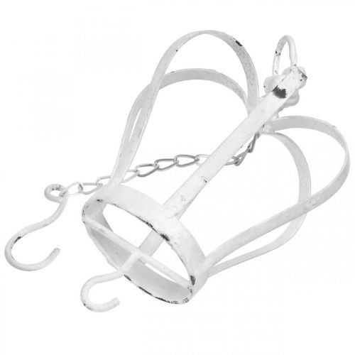 Produkt Ozdobna korona do zawieszenia w kolorze białym shabby chic wys. 20cm