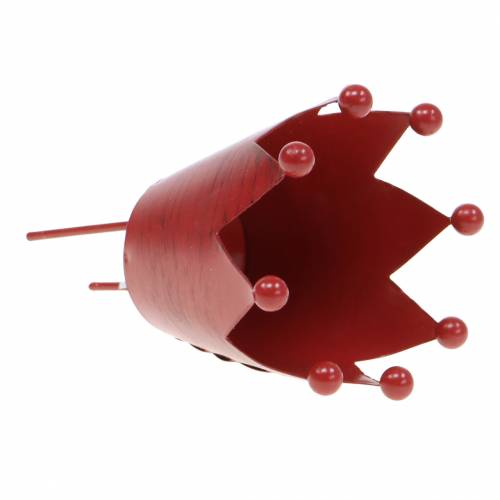 Produkt Świecznik Korona czerwony Ø7,5cm H11cm