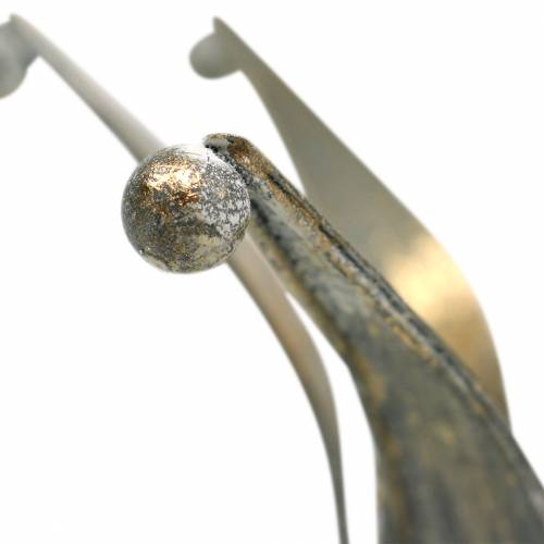 Floristik24 Korona metalowa złoty antyczny wygląd Ø13,5/17,5 cm zestaw 2 szt